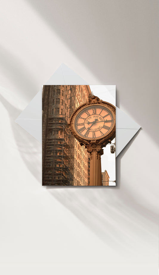 NYC GREETING CARD SET |  FLATIRON CLOCK